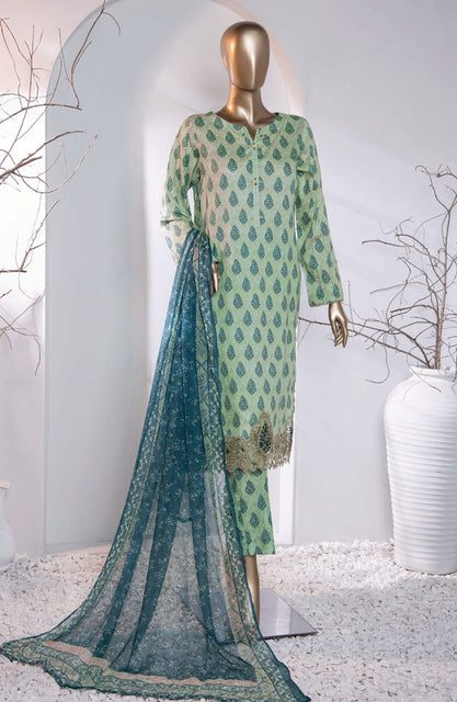 HZ Menakari Digital Printed Embroidered Collection 2024 D-96