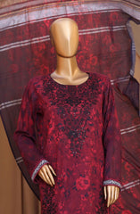 HZ Mahee Embroidered Shirt with Fancy Jacquard Dupatta Collection D-906