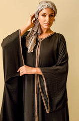 Mumtaz Casual Abaya Collection MCA 24 D-43 M BLACK (19A) MARINE