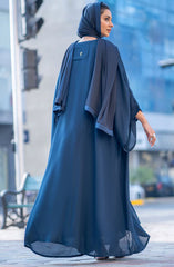 Mumtaz Casual Abaya Collection MCA 24 D-43 M TEAL (54A) MARINE