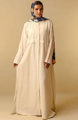 Mumtaz Casual Abaya Collection MCA 24 D-46 M WHITE (81B) ZINNIA