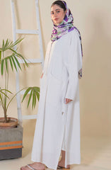 Mumtaz Casual Abaya Collection MCA 24 D-49 S WHITE (81B) TRENDSETTER