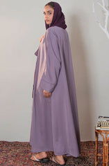 Mumtaz Casual Abaya Collection MCA 24 D-54 S MAUVE (43B) AYRA