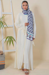 Mumtaz Casual Abaya Collection MCA 24 D-56 S OFF-WHITE (34B) ASHBA ABAYA