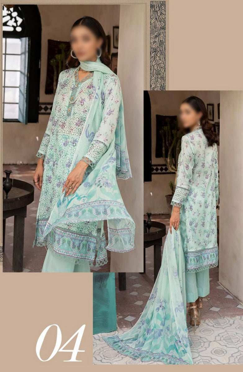 Mahee's Printed Chikankari Lawn Collection 2024 MPCL 04