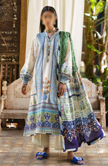 Mushq Nirvana Unstitched Silk Edit 2024 D-05 Azure