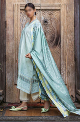 Mushq Nirvana Unstitched Silk Edit 2024 D-10 Cerulean