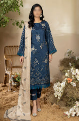 Marjjan Dyed Silk Viscose Embroidered Collection D-262 (BLUE)