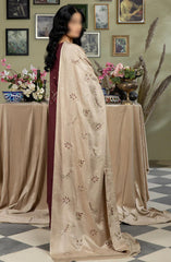 Sequins Embroidered Silk Viscose Collection with Sequins Embroidered Self Viscose Shawl by Marjjan D-263 (PLUM)