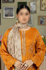 Sequins Embroidered Silk Viscose Collection with Sequins Embroidered Self Viscose Shawl by Marjjan D-263 (RUST)