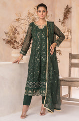 Roop Rang Stitched Collection By AL Harir Apparel D-17 Mahi Bottle Green