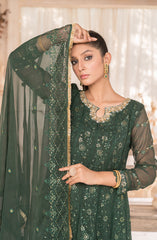 Roop Rang Stitched Collection By AL Harir Apparel D-17 Mahi Bottle Green