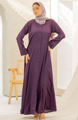 Black Camels The Abaya Edit 2024 Malak Basic Abaya - Purple