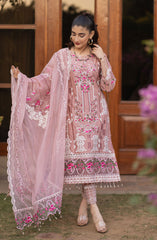 Al-Harir Mommy n Me Pret Collection (mom) D-04 Manzar (Tea Pink)