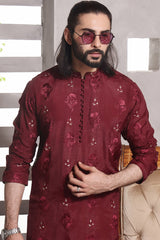 TGM Fancy Kurta Pyjama Collection 2023 Maroon Bone