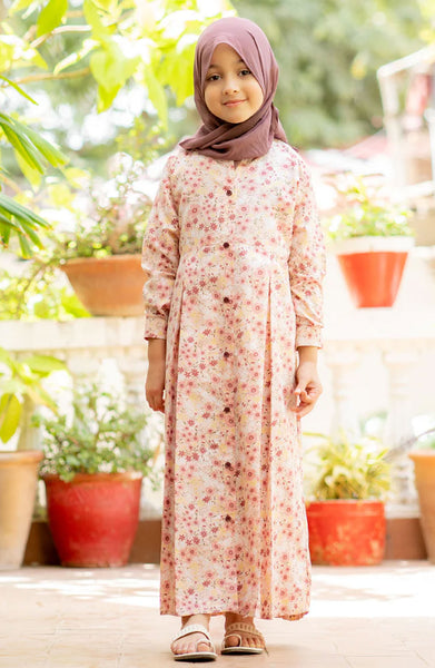 Black Camels Summer Kids Abaya Collection D-Maya Floral Maxi Dress