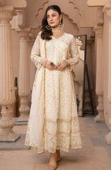 Raqs E Mughal Stitched Collection By AL Harir Apparel D-03 Mehak Off White