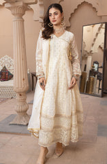 Raqs E Mughal Stitched Collection By AL Harir Apparel D-03 Mehak Off White