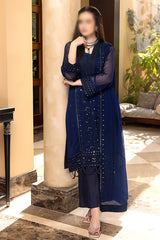 Merakish Unstitched Luxury Formal Collection 2023 Midnight Blue