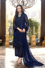 Merakish Unstitched Luxury Formal Collection 2023 Midnight Blue