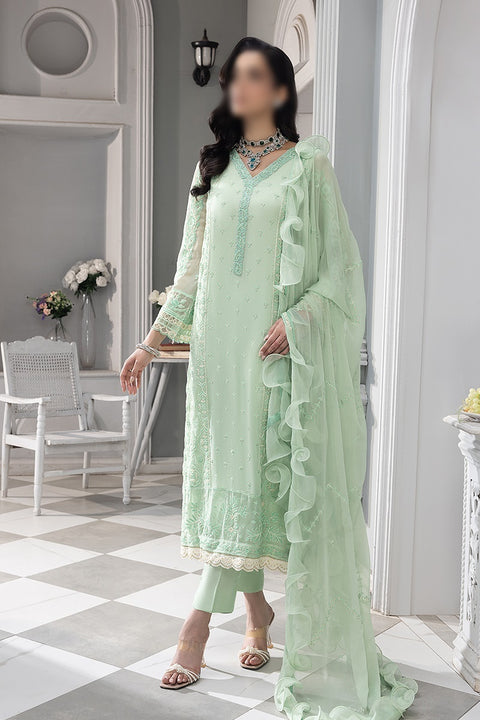 Merakish Unstitched Luxury Formal Collection 2023 Mint Green