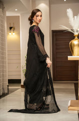 Zouj Ensembles Unstitched Chiffon Edit 25 D-04 Mystic Noir