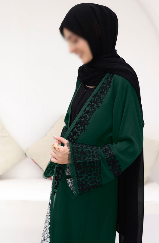 Amna Khadija Nayab Abaya Collection Vol 24 Mystical Green
