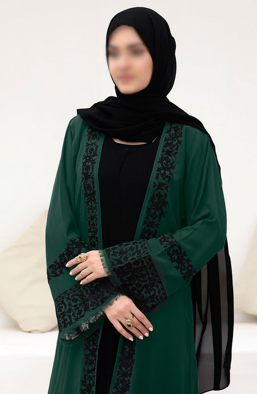 Amna Khadija Nayab Abaya Collection Vol 24 Mystical Green