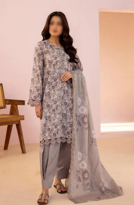 NUR Pastels Printed Embroidered Lawn Collection NP 07