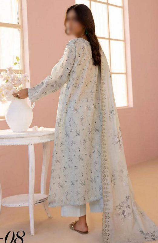 NUR Pastels Printed Embroidered Lawn Collection NP 08