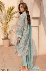 Pastels by Nur Unstitched Lawn Summer Collection 2025 D-30