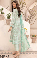 Pastels by Nur Unstitched Lawn Summer Collection 2025 D-38