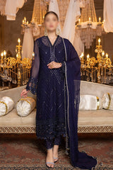 Merakish Unstitched Luxury Formal Collection 2023 Navy Blue