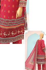 Oswah Women Embroidered Lawn Stitched Collection Vol 06 D-OS 2431 K  Maroon