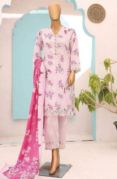 Oswah Women Embroidered Lawn Stitched Collection Vol 06 D-OS 2432 K Sweet Pink