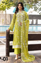 Printkari by NUR Printed Embroidered Lawn Collection 2025 D-01