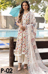 Printkari by NUR Printed Embroidered Lawn Collection 2025 D-02