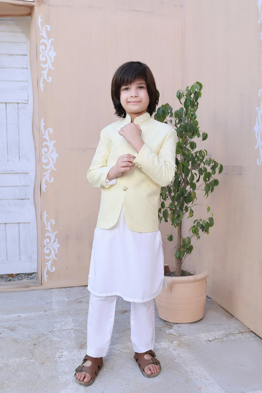 Exclusive Kids Prince Coat Collection P-07 OFF WHITE Prince coat