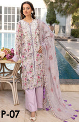 Printkari by NUR Printed Embroidered Lawn Collection 2025 D-07