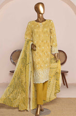 HZ Premium Chikankari Embroidered Unstitched Collection D-958