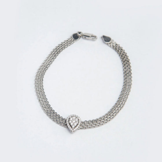 YKL Jewellers Bracelet Collection PEAR DROP CHAIN STYLE BRACELET