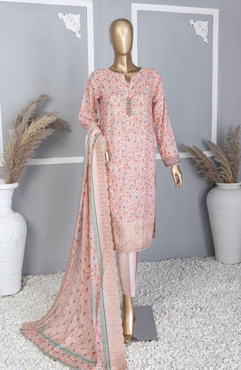 Premium Lawn Embroidered Shirt With Embroidered Cutwork Lawn Dupatta Vol-04 PEC-756