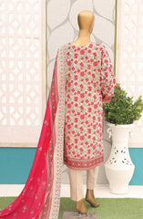 Premium Embroidered Cotton Lawn Shirt With Embroidered Cutwork Lawn Dupatta Vol 02 D-140