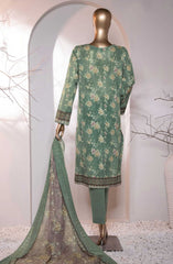 Premium Embroidered Cotton Lawn Shirt With Embroidered Cutwork Lawn Dupatta Vol 02 D-773