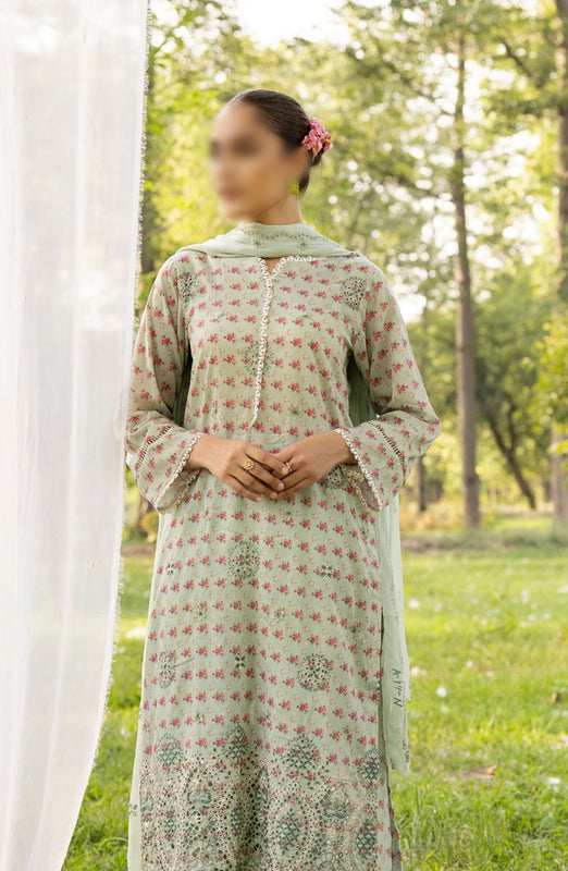 Printkari Embroidered and Printed Collection By NUR Vol 02 D-12