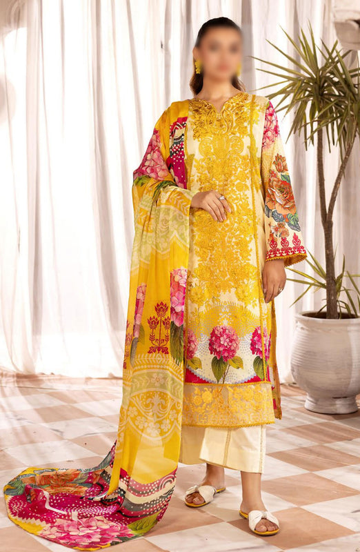 Print Kari Embroidered and Printed Lawn Collection By NUR D-34