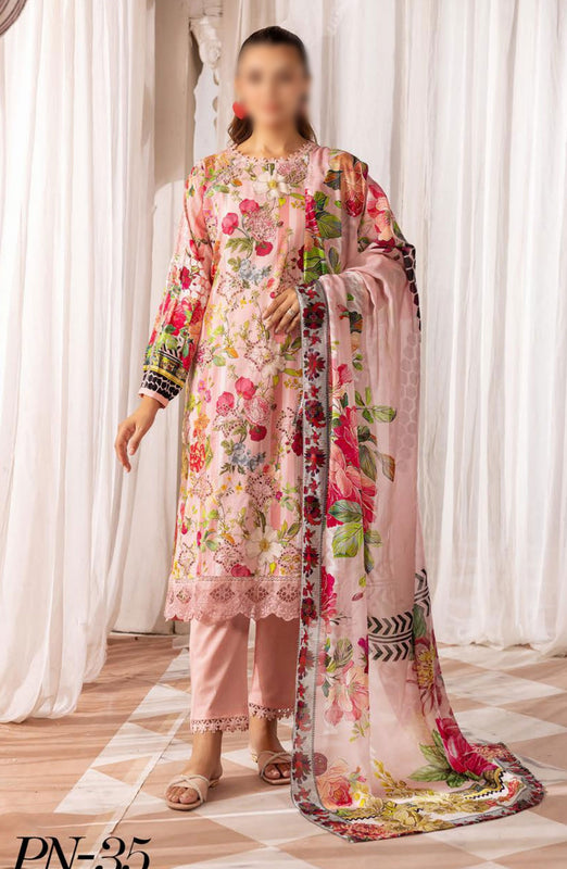 Print Kari Embroidered and Printed Lawn Collection By NUR D-35