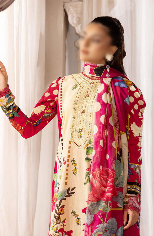 Print Kari Embroidered and Printed Lawn Collection By NUR D-37