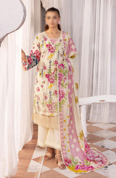 Print Kari Embroidered and Printed Lawn Collection By NUR D-38