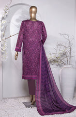 HZ Platinum Digital Printed Cotton Lawn Collection D-198